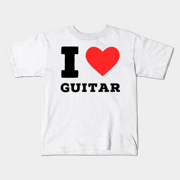 I love guitar Kids T-Shirt by richercollections